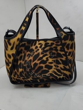 Stella McCartney Logo Leopard Tote Bag
